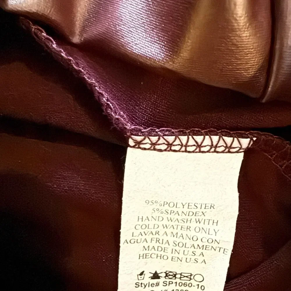Dark brown Faux leather pants